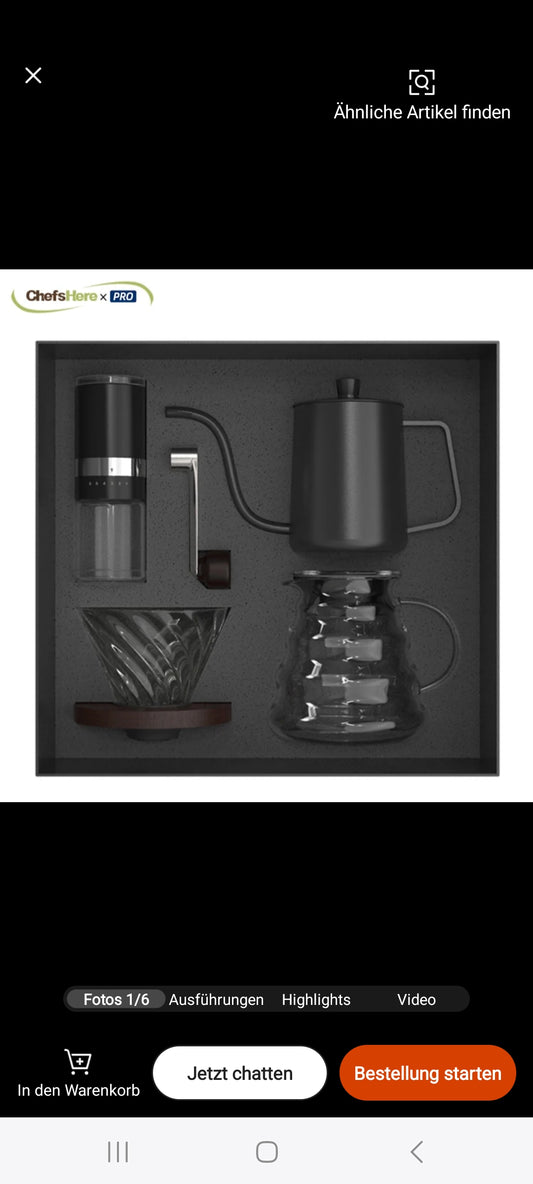 Coffee Dripper Set mit Handmühle & Kanne